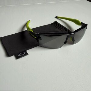 Oakley Flak 2.0 Black and Green Frame with Black Prizm Polarized Lenses